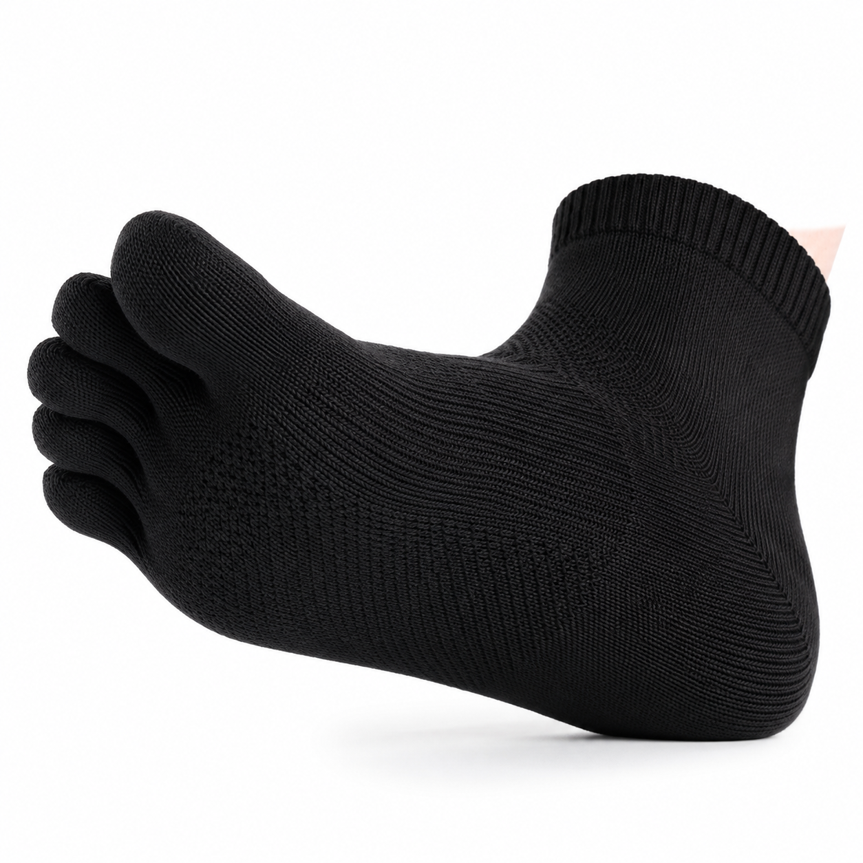 Zehensocken schwarz kurz