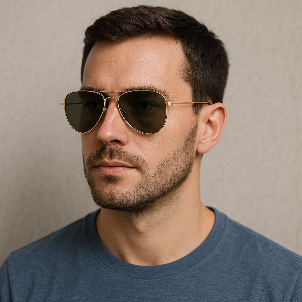Air Force Aviator Gold Sunglasses