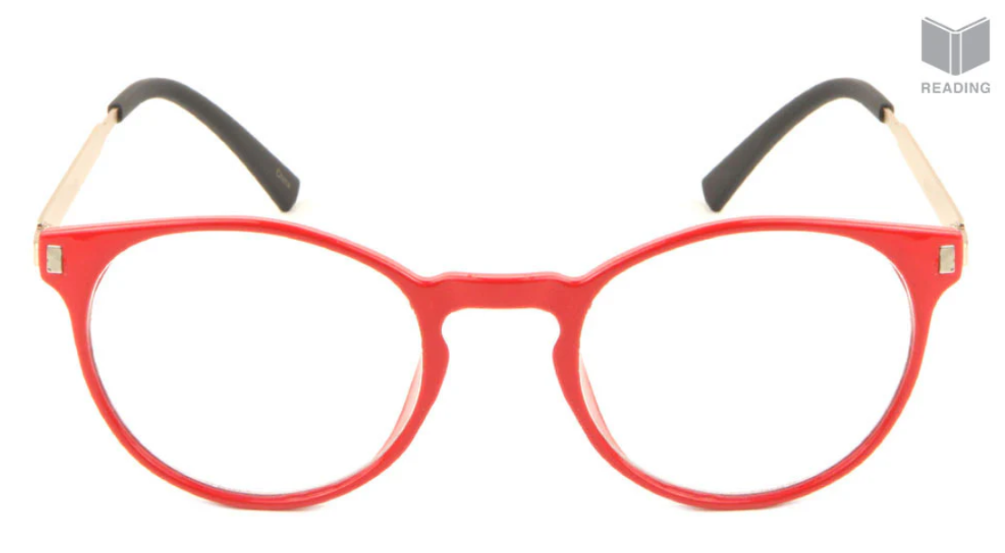 Retro Reading Glasses Red +1.00