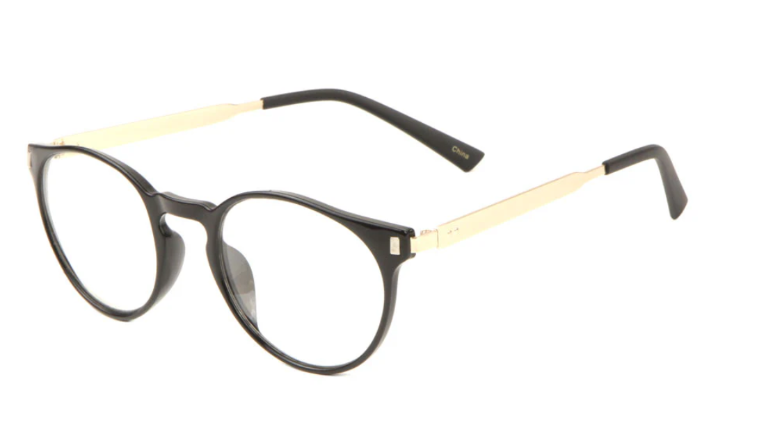 Retro reading glasses black/gold +1.50 - +2.75