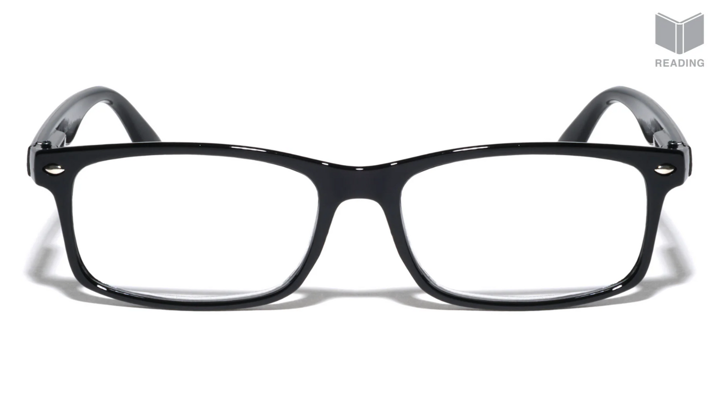 Thin reading glasses black +1.00 - +3.25