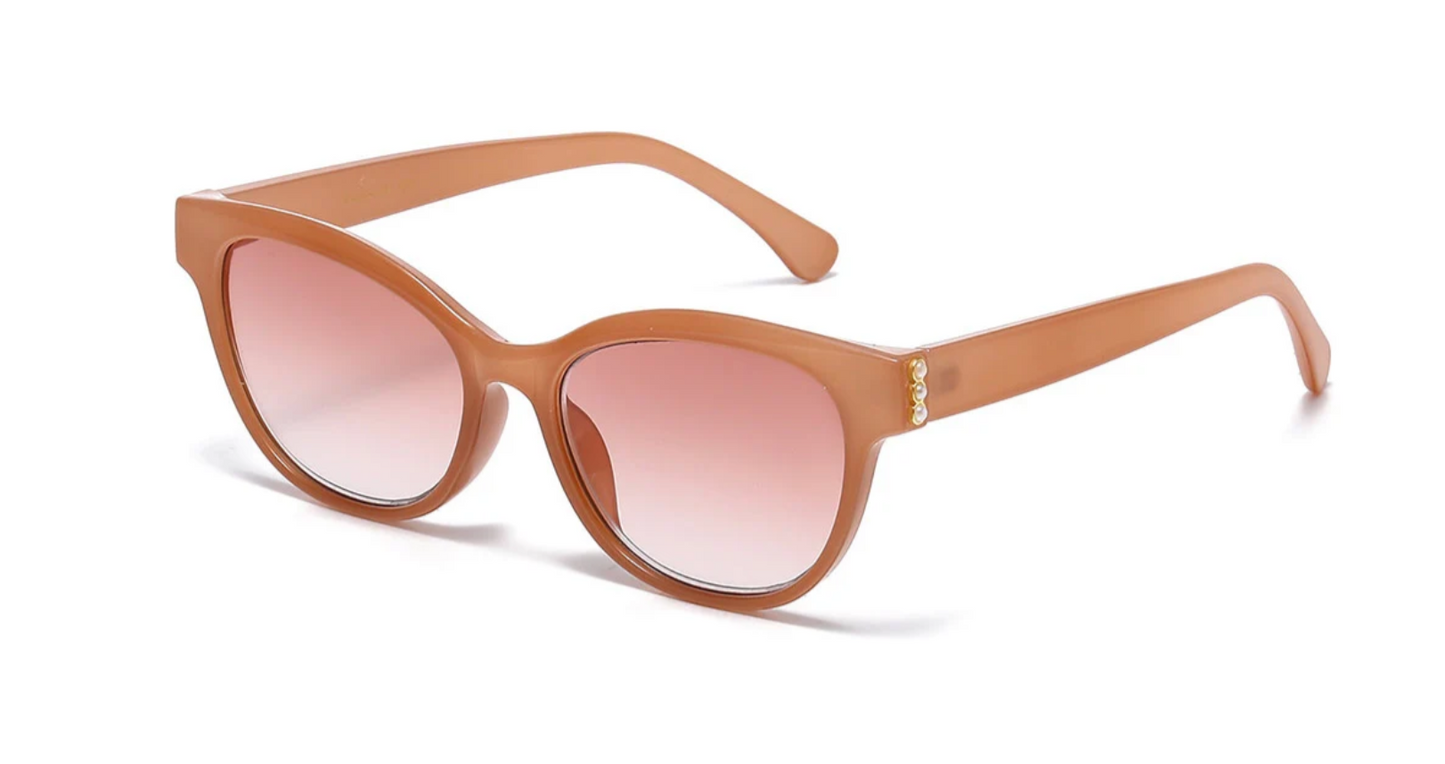 Cat Eye Women's Reading Glasses Grey Orange +1.75 + +2.00