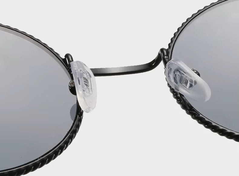 Sonnenbrille Retro schwarz