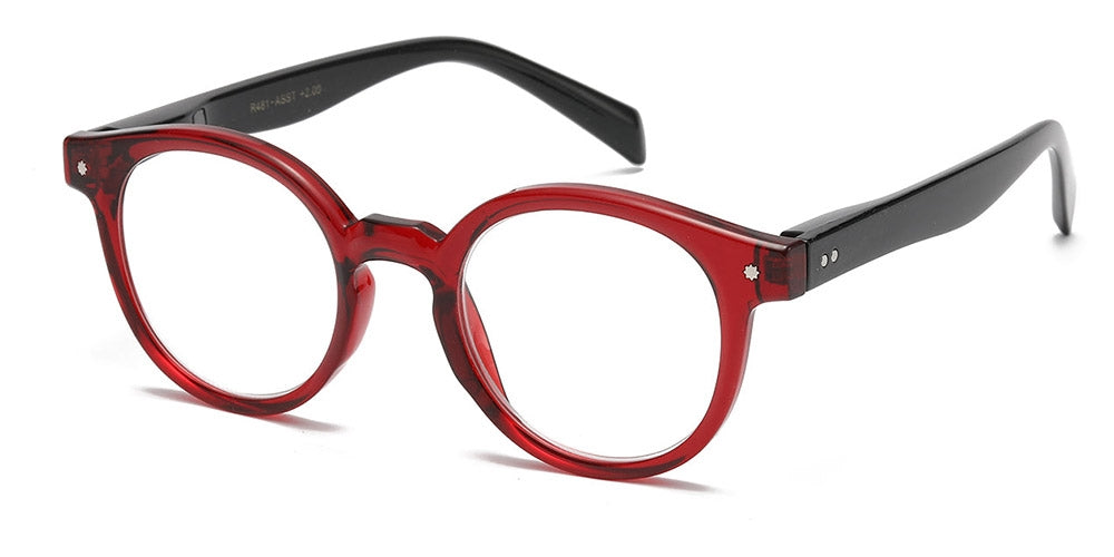 Retro reading glasses red +1.25 - +2.75