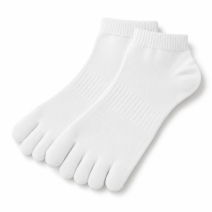 Zehensocken weiss kurz