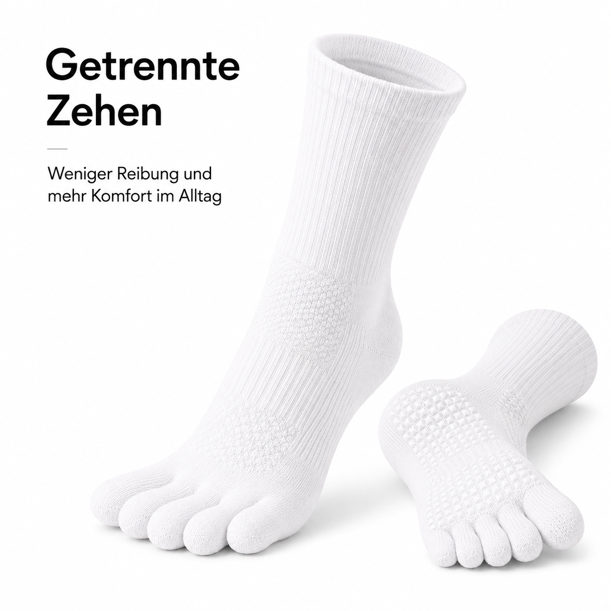Zehensocken weiss
