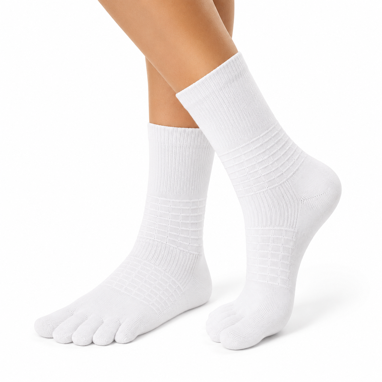 Zehensocken weiss