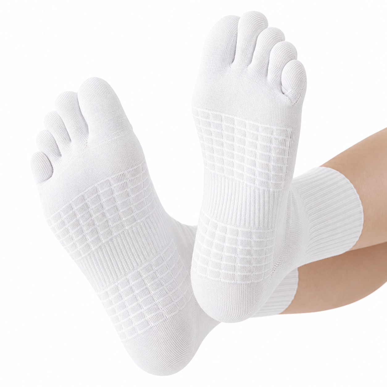 Zehensocken weiss