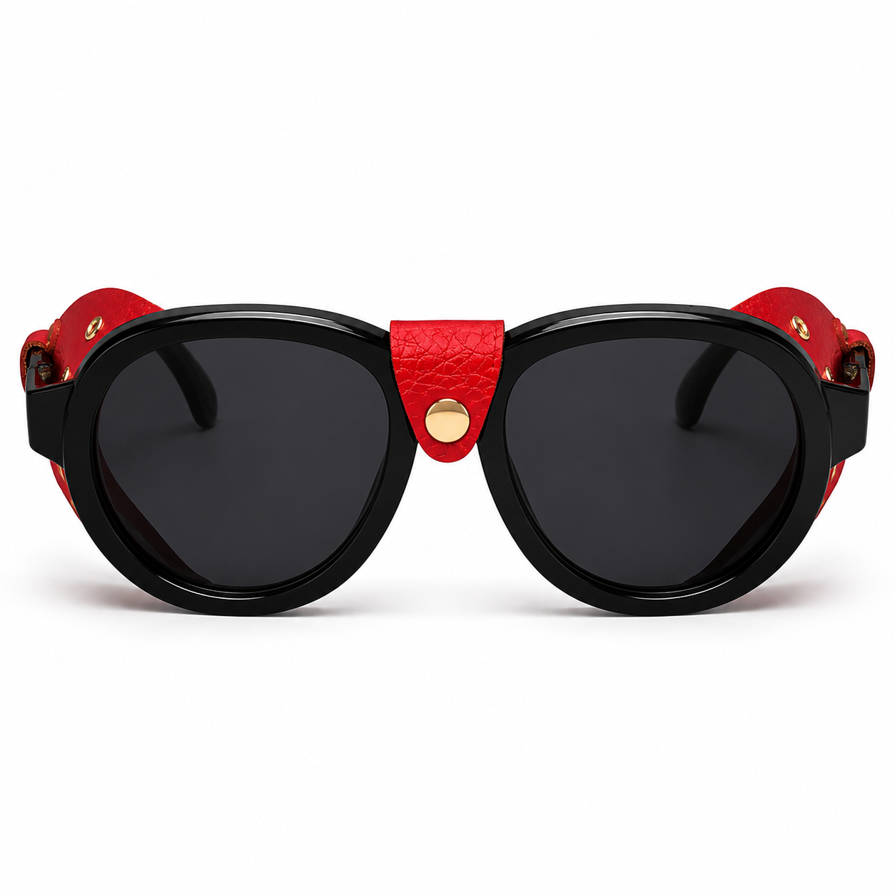Sonnenbrille Aviator mit Seitenschutz rot