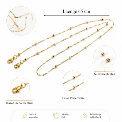 Brillenkette gold