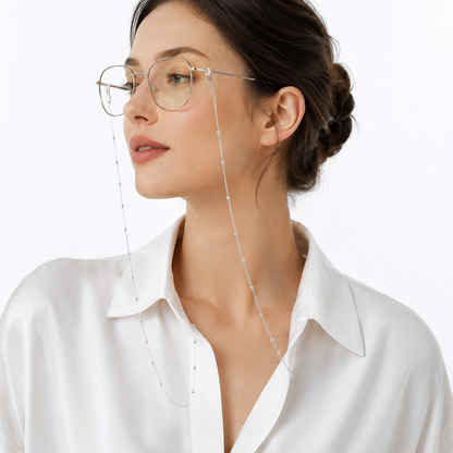 Brillenkette silber