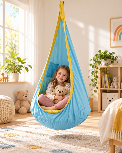 Hängesessel für Kinder hellblau