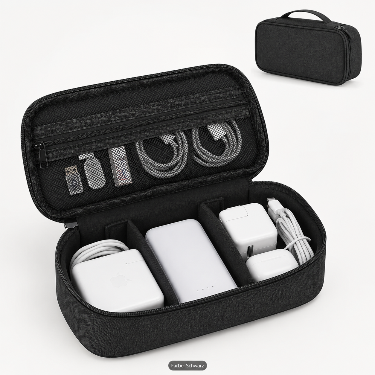 Kabel Organizer Etui schwarz