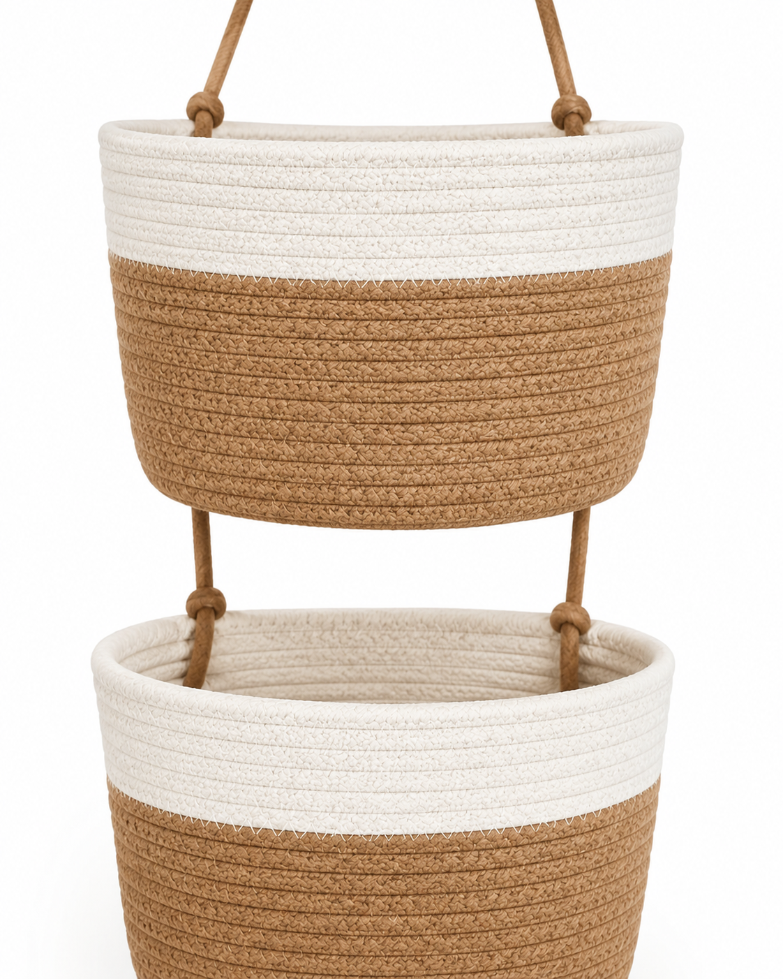 3-stufiger Hängekorb im Boho-Stil