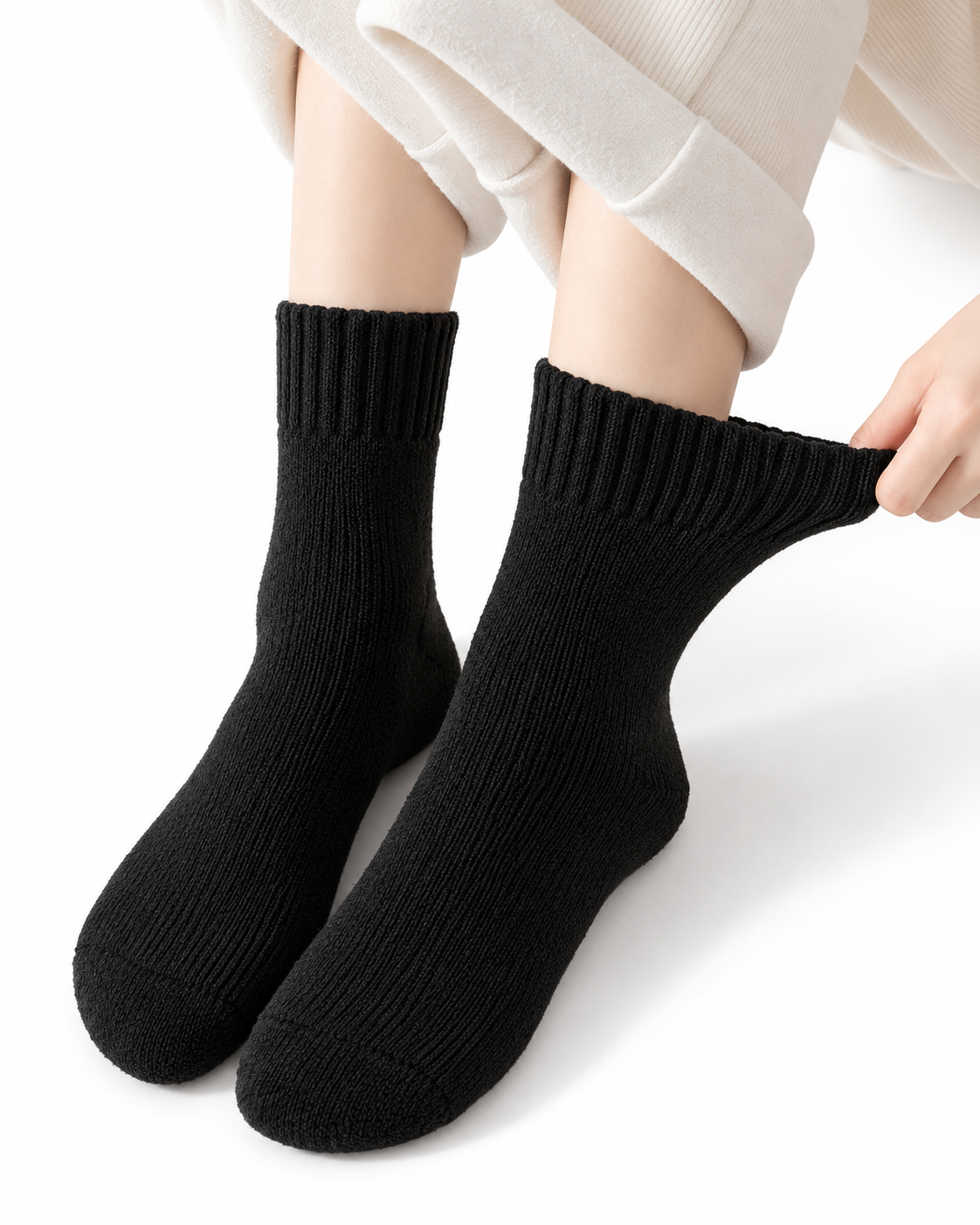 Kuschelsocken schwarz