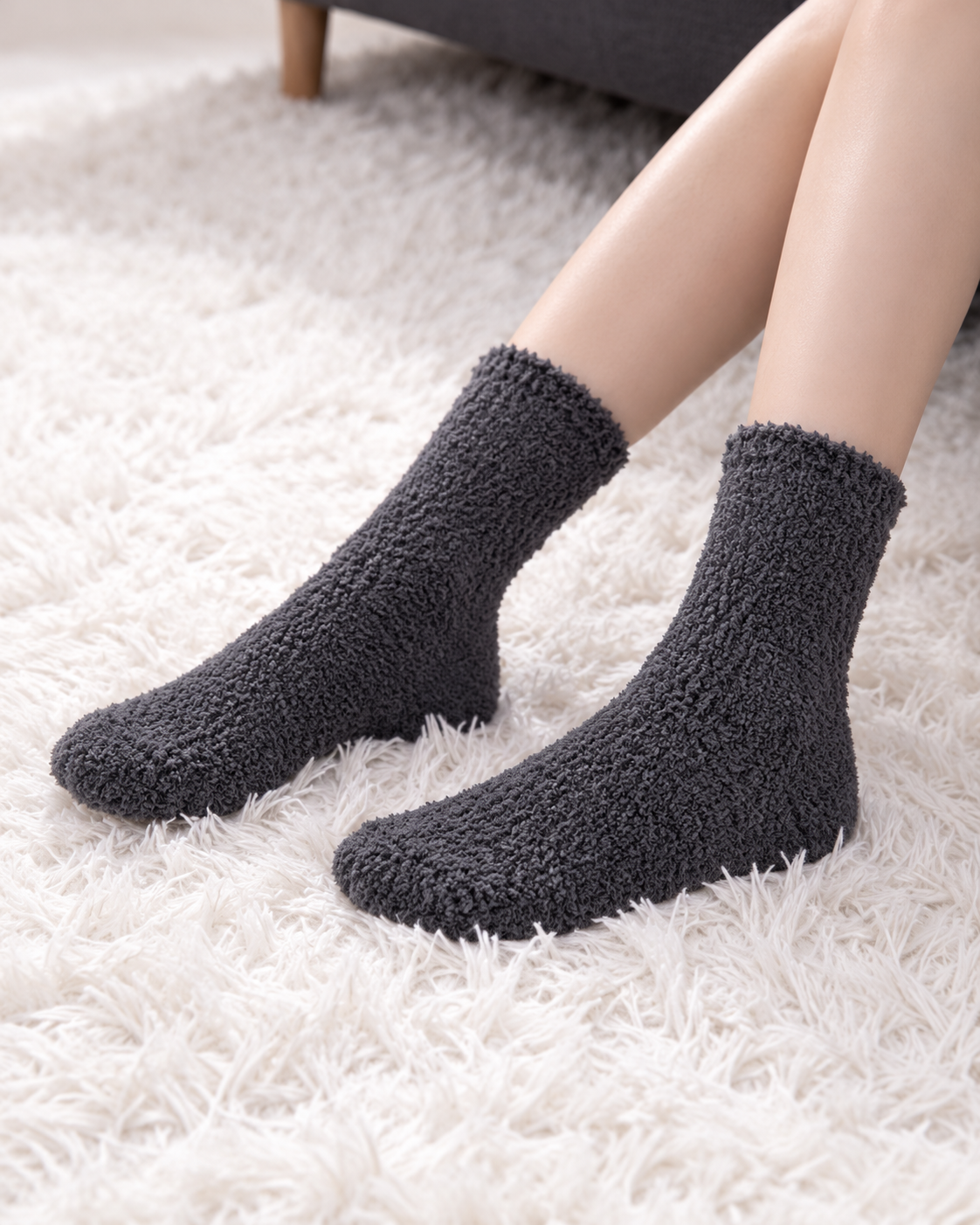 Kuschelsocken anthrazit