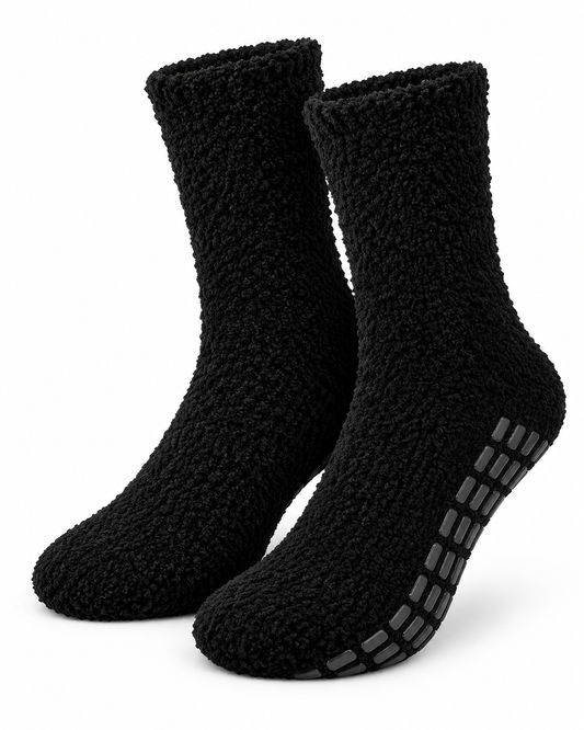 Kuschelsocken rutschfest schwarz