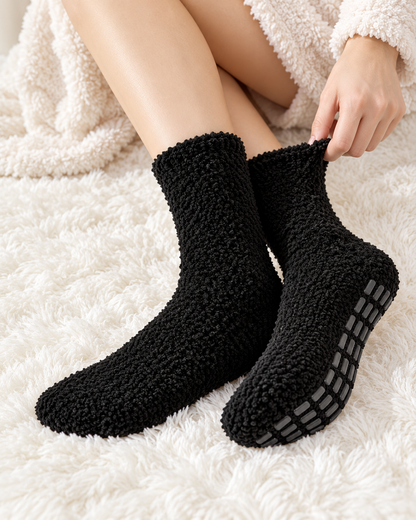 Kuschelsocken rutschfest schwarz
