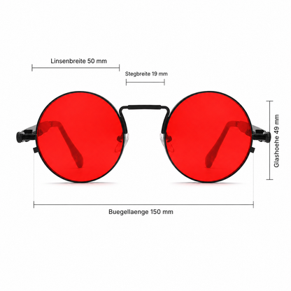 Sonnenbrille Retro Rot