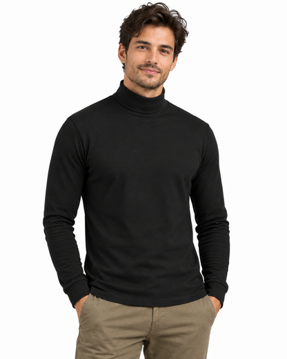 T-shirt langarm mit Rollkragen