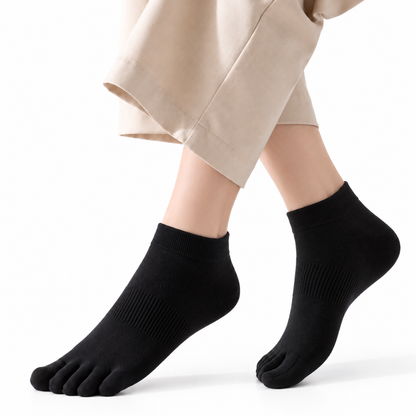 Zehensocken schwarz kurz