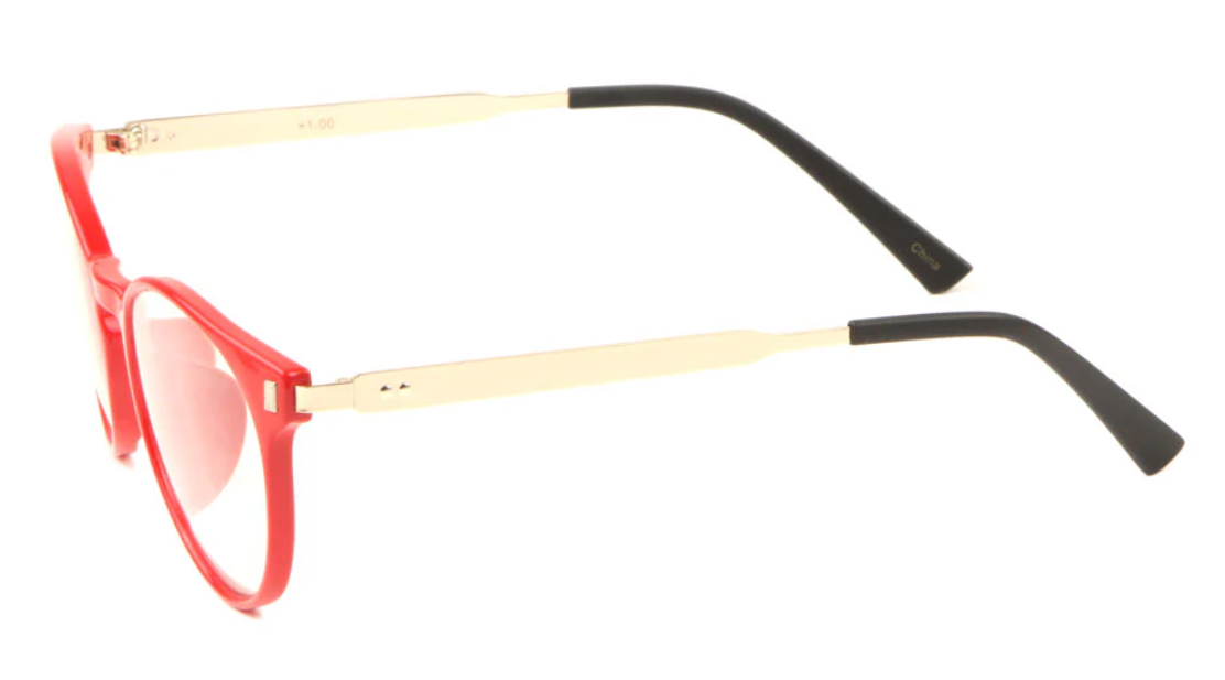 Retro Lesebrille Rot +1.00