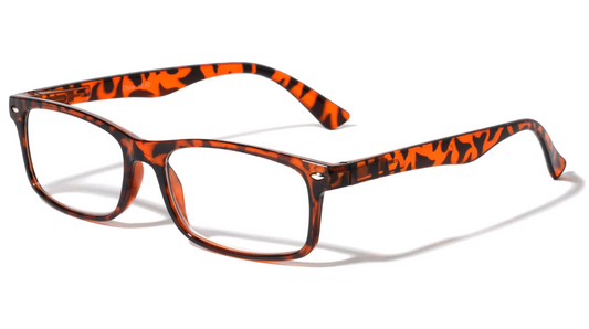 Dünne Lesebrille Orange/Schwarz +1.25 - +2.50