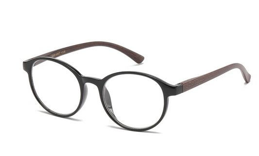 Lesebrille schwarz/Holz +1.25 - +2.75