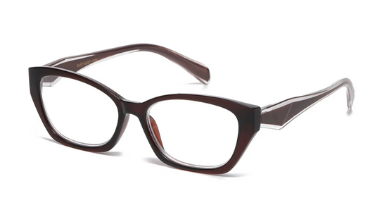 Lesebrille Cat Eye braun +1.50 - +2.50