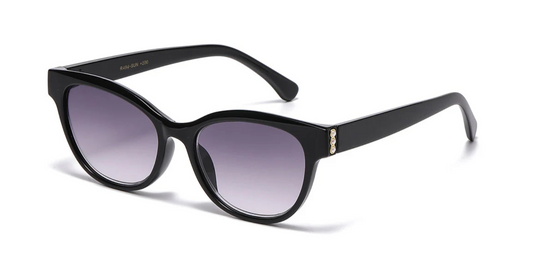 Cat Eye Damen Sonnen-Lesebrille dunkel/schwarz +1.50 - +3.00