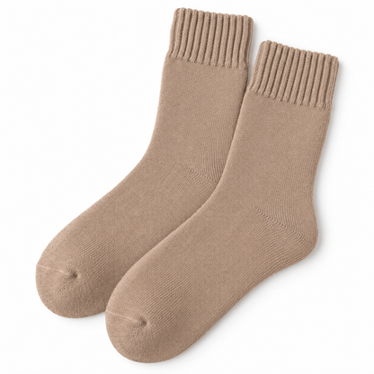 Kuschelsocken braun