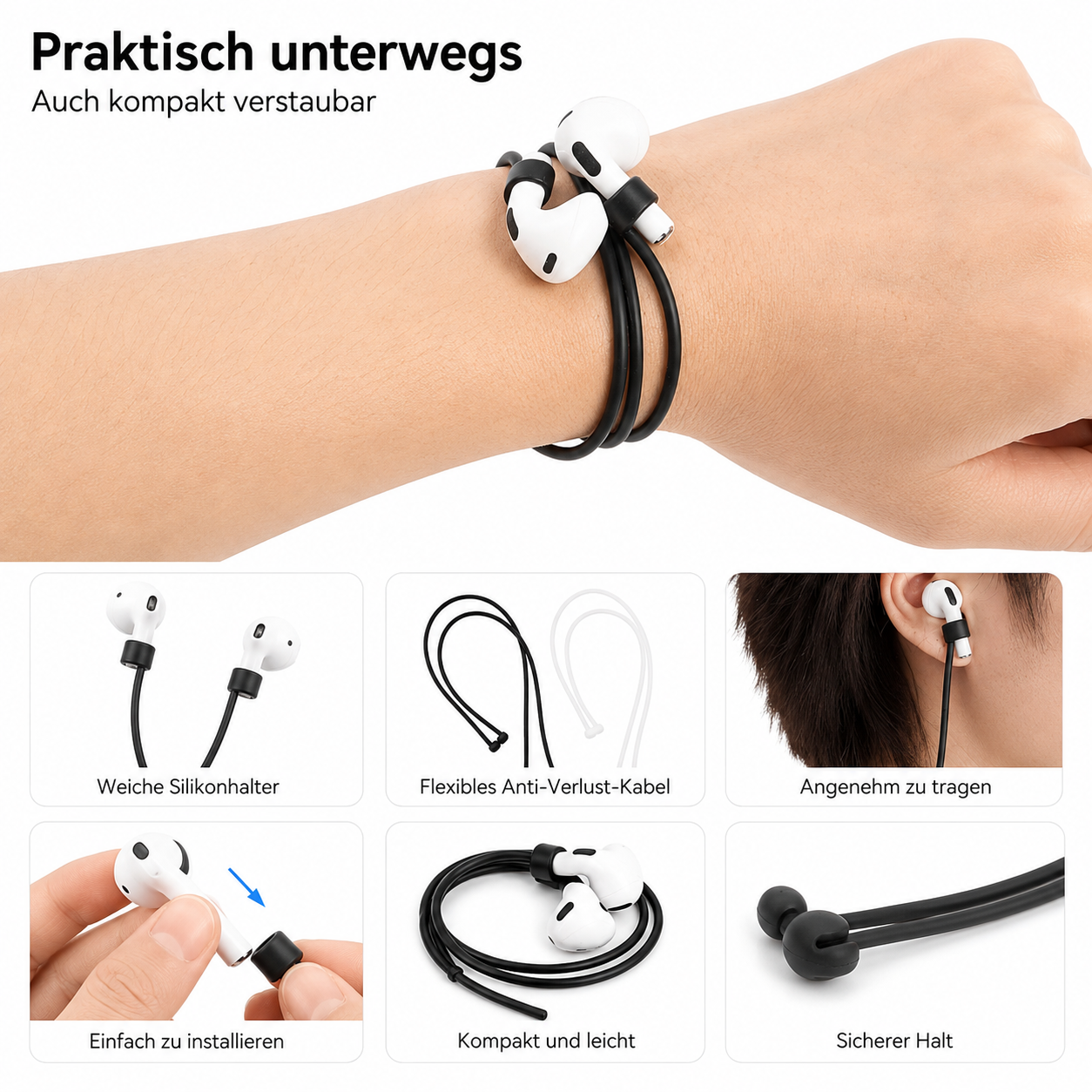 Kopfhörerband schwarz