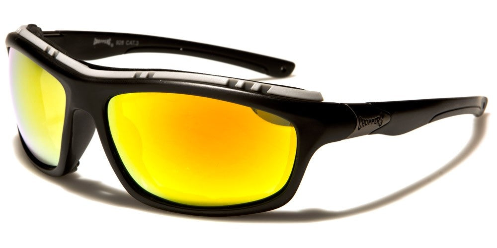 Biker Sonnenbrille schwarz gelb kaufen