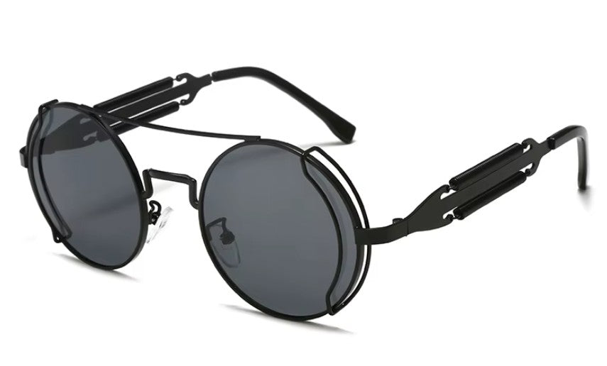 Sonnenbrille Retro schwarz