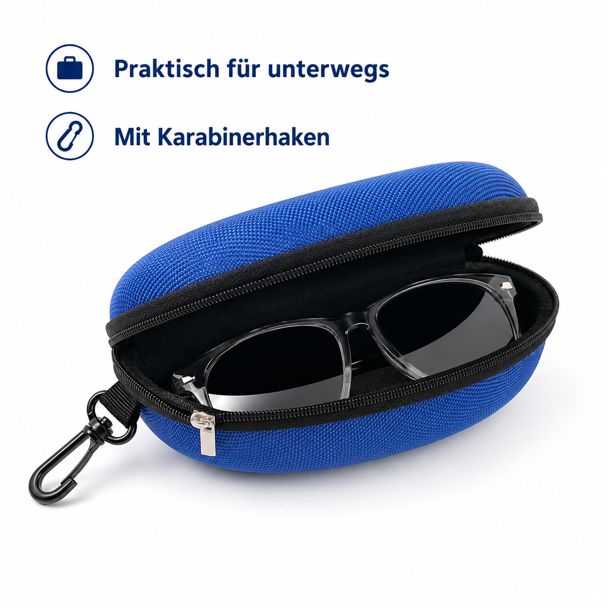 Brillenetui blau