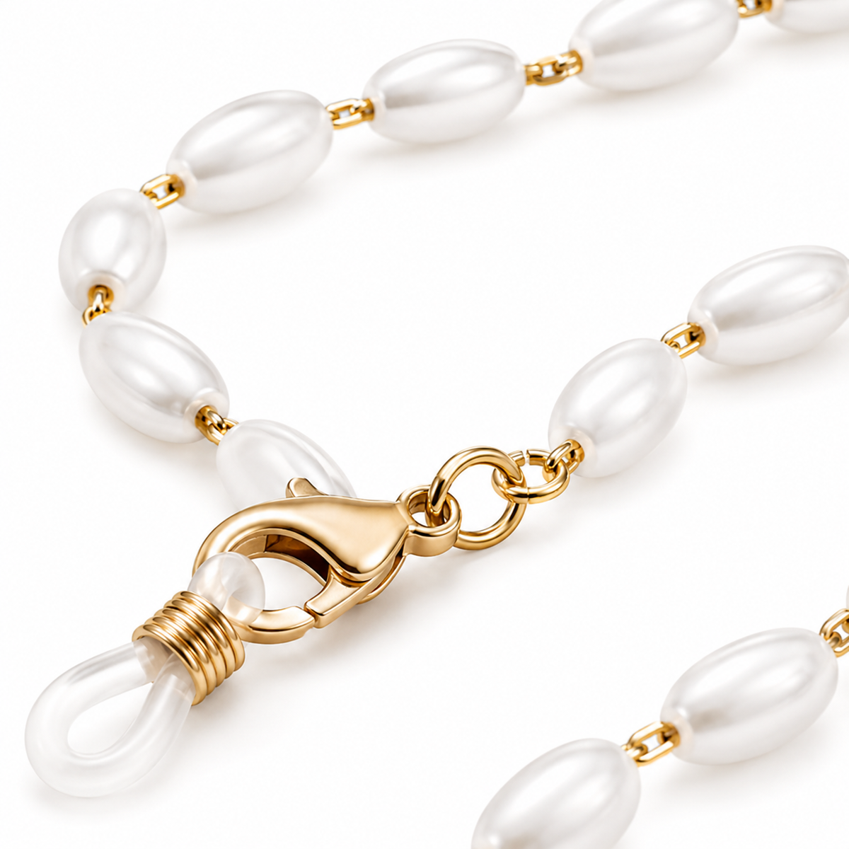 Brillenkette mit Perlenoptik