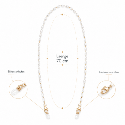 Brillenkette mit Perlenoptik