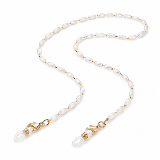 Brillenkette mit Perlenoptik