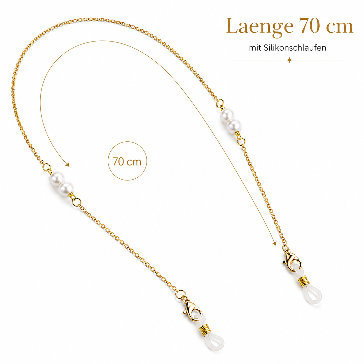 Brillenkette goldig