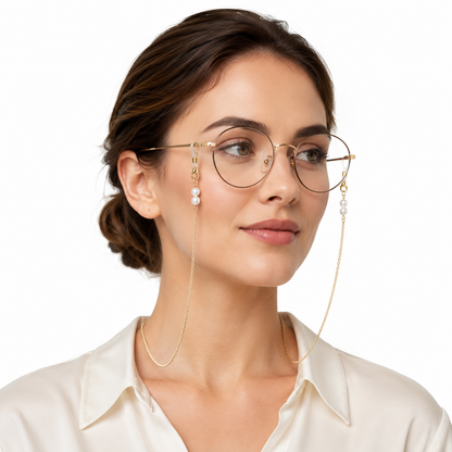 Brillenkette goldig