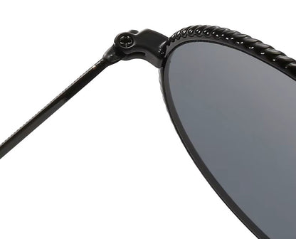 Sonnenbrille Retro schwarz