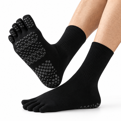 Zehensocken schwarz - Antirutsch
