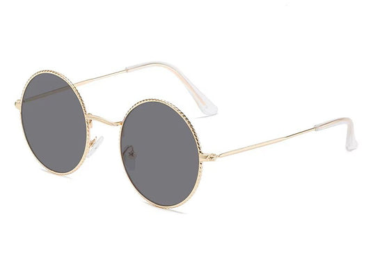 Sonnenbrille Retro gold/schwarz