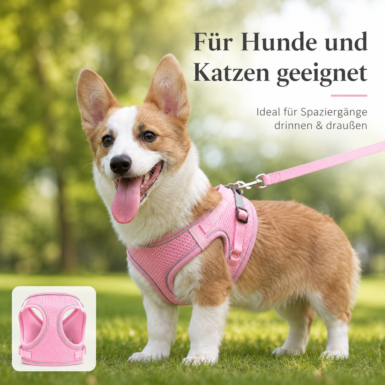 Hundegeschirr Pink M
