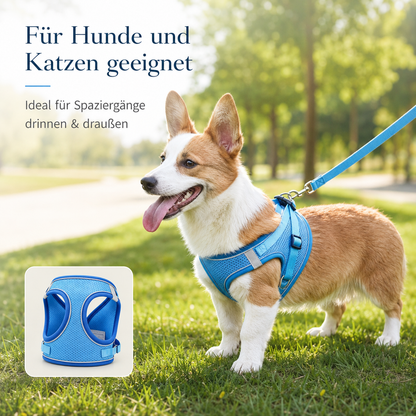 Hundegeschirr Blau M