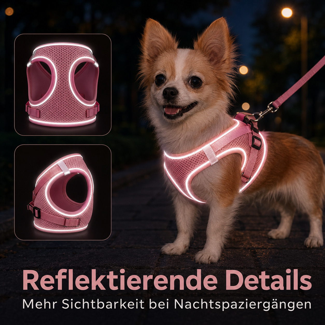 Hundegeschirr Pink M