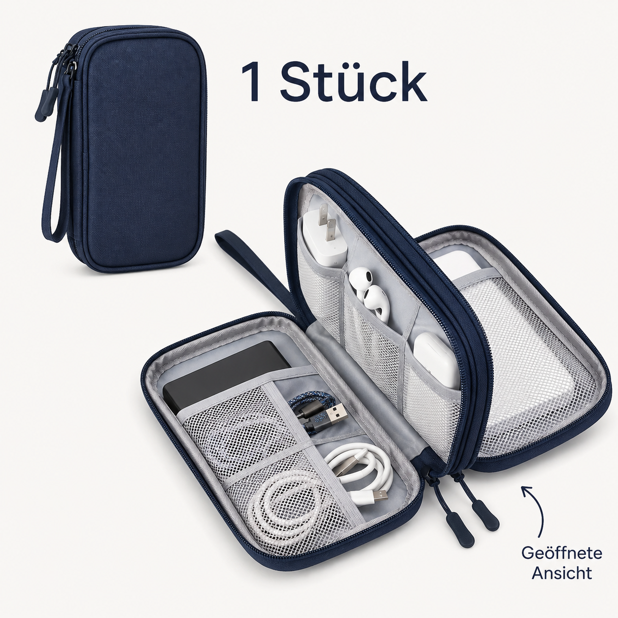 Kabel Organizer Etui Navy