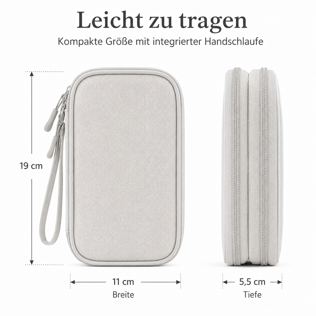 Kabel Organizer Etui grau