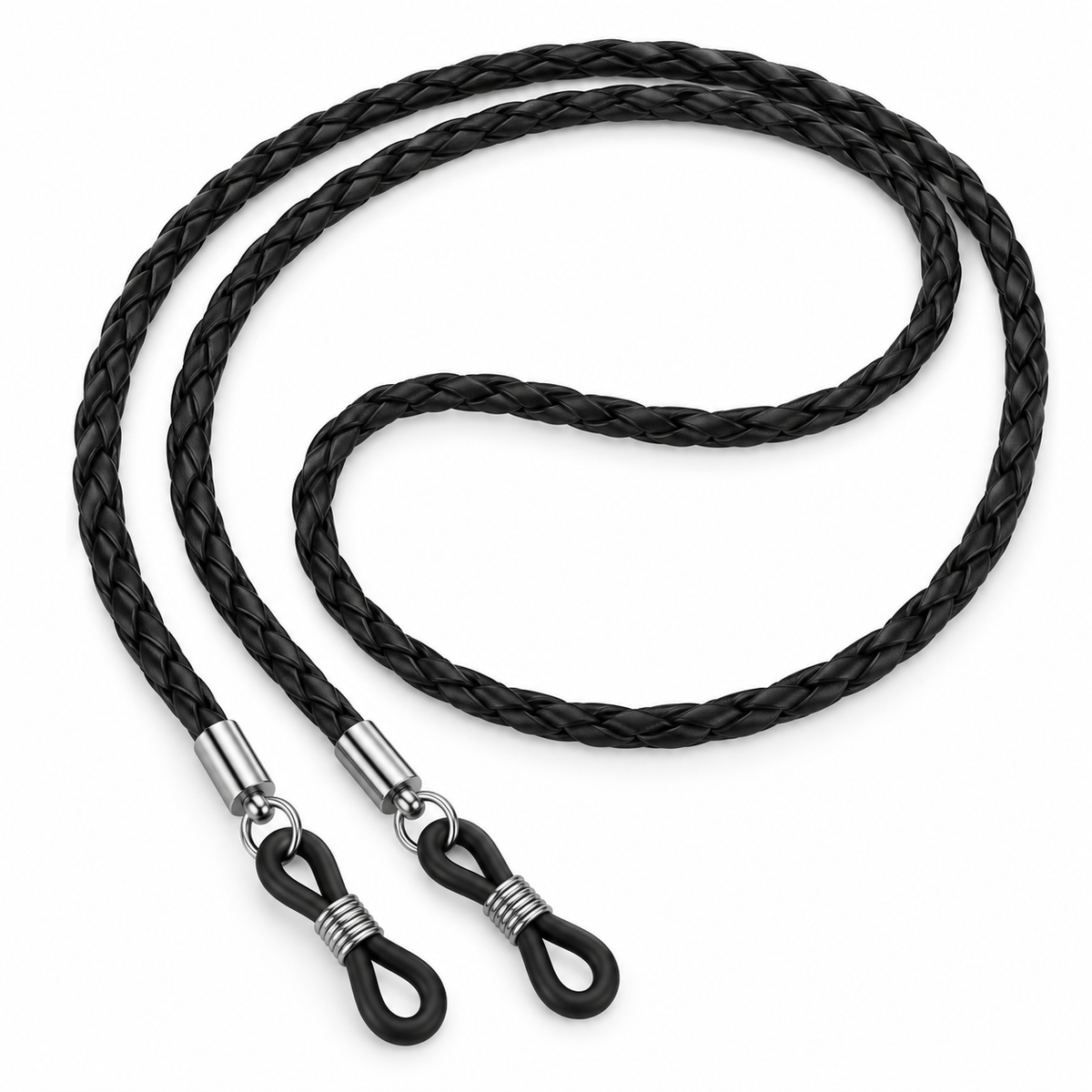 Brillenband geflochten schwarz