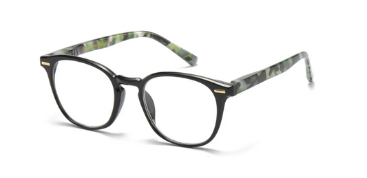 Lesebrille Schwarz/Grün +2.00 - +3.00